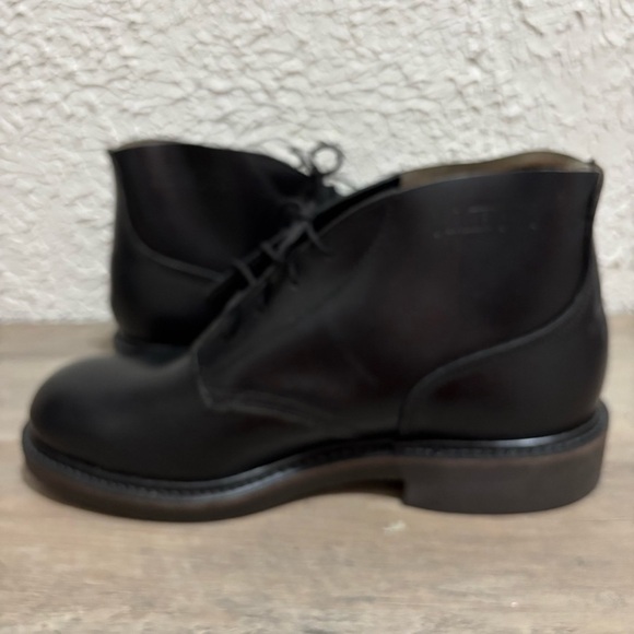 VINTAGE Men\'s Biltrite Steel Toe EH Chukka Work Leather Black Ankle Boots Sz 8.5 main image 4